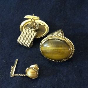 Tie tack and cuff links
